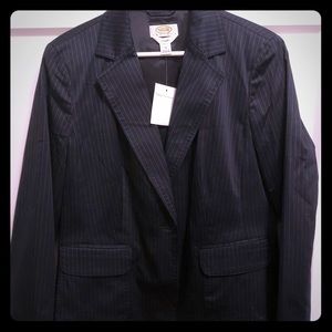 Navy pinstriped blazer Talbots petite 14